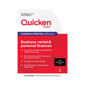 QUICKEN CLASSIC BUSINESS & PERSONAL FOR NEW SUBSCRIBERS| 1 Year PC/Mac Online code
